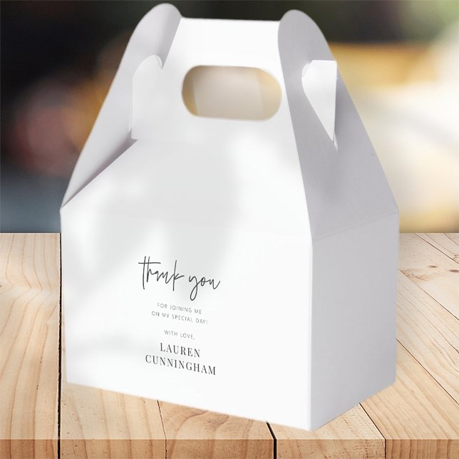 Modern Simple Minimalist Chic Thank You Favour Box (Creator Uploaded)