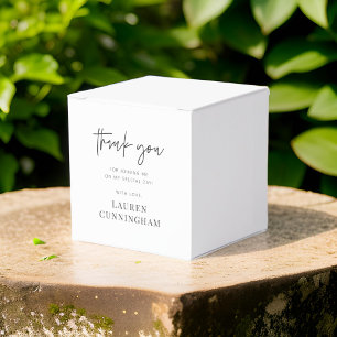 Modern Simple Minimalist Chic Thank You Favour Box