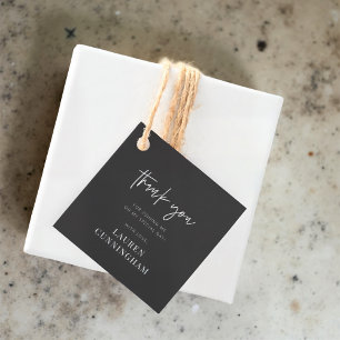 Modern Simple Minimalist Chic Thank You Favour Tags