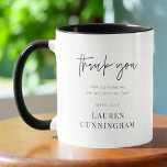 Modern Simple Minimalist Chic Thank You Mug<br><div class="desc">Design is composed of modern chic typography with sans serif and serif font.</div>