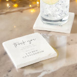 Modern Simple Minimalist Chic Thank You Stone Coaster<br><div class="desc">Design is composed of modern chic typography with sans serif and serif font.</div>