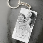 Modern Simple Minimalist Chic Wedding Thank You Key Ring<br><div class="desc">Design is composed of modern chic typography with sans serif and serif font.</div>
