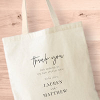 Modern Simple Minimalist Chic Wedding Thank You