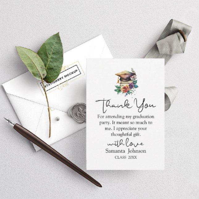 Modern simple minimalist graduation TResponse Card (Creator Uploaded)
