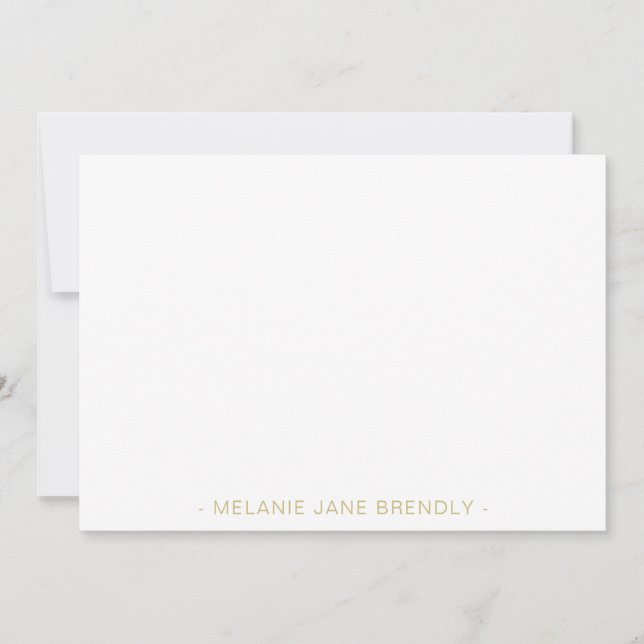 Modern Simple Minimalist Name White Card (Front)