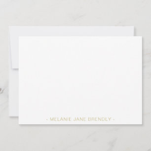 Modern Simple Minimalist Name White Card