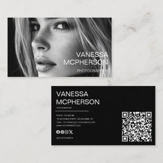 Modern Simple Minimalist Professonal Photo Business Card