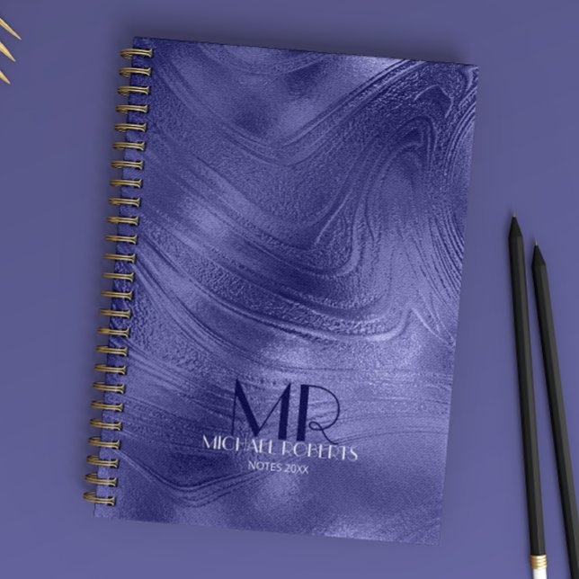 Modern Simple minimalist purple foil Metallic Notebook (Creator Uploaded)