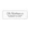 Modern Simple Minimalist Script Return Address