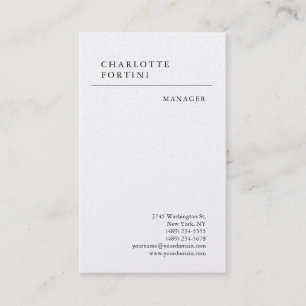 Modern Simple Minimalist Trendy Premium Pearl Business Card