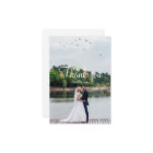 Modern simple minimalist wedding photo thank you