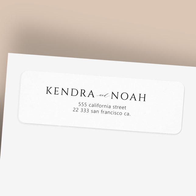 Modern simple minimalist wedding return address label (Creator Uploaded)