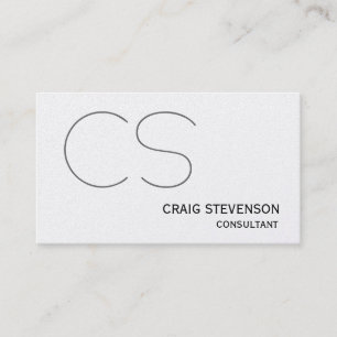Modern Simple Monogram Business Card