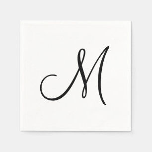 Modern Simple Monogram Initial Napkin