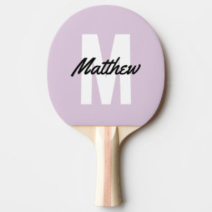 Modern Simple Monogram Name Minimalist Ping Pong Paddle