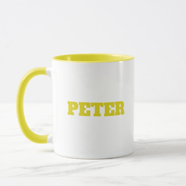 Modern Simple Monogram personalised custom name Mug (Left)