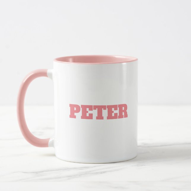 Modern Simple Monogram personalised custom name Mug (Left)