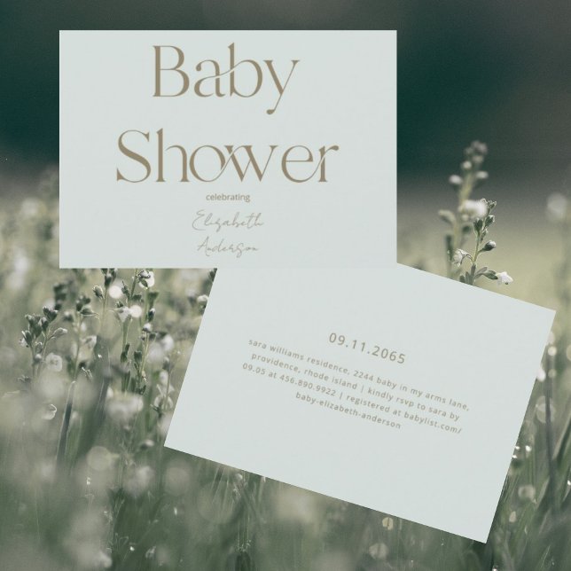 Modern & Simple Neutral Baby Shower  Invitation (Creator Uploaded)