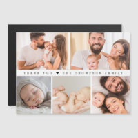 Modern Simple New Baby Thank you photo collage