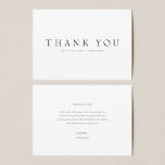 Modern Simple No Photo Wedding W Note Thank You Card<br><div class="desc">Landscape simple modern wedding thank you card with note. No photo.</div>