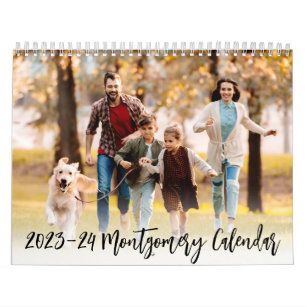 Modern Simple One Photo Per Month Script  Calendar