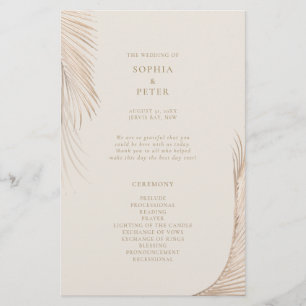 Modern Simple Palm Leaves Ceremony Program