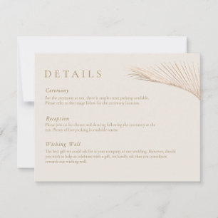 Modern Simple Palm Leaves Detail Card