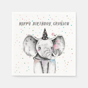 Modern Simple Party Animal Birthday Personalised Napkin