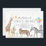 Modern Simple Party Animal Invitation<br><div class="desc">Plan a birthday party in the great outdoors with our Party Animal theme invitation. This fun theme is perfect for any celebration. The Party Animal theme is inspired by safari and wild animals and features a fun mix of animals that are sure to be a hit at any birthday party....</div>