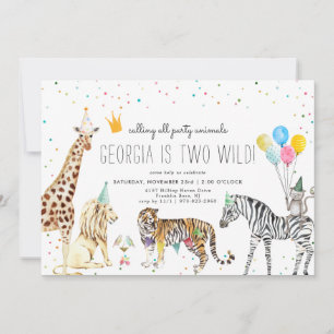 Modern Simple Party Animal Invitation