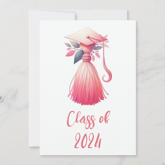 Modern Simple Pastel Graduation Invitation (Front)
