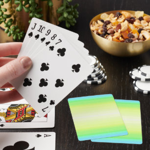 Modern Simple Pastel Green blue Colourful Gradient Playing Cards