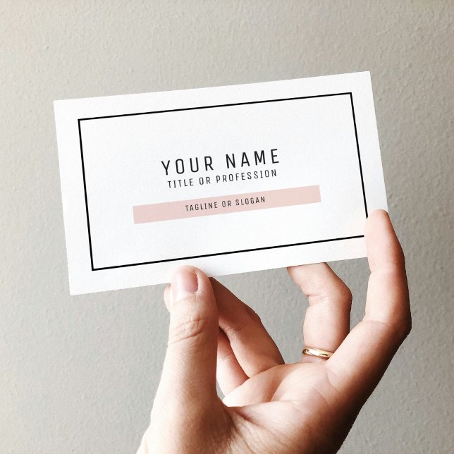 Modern Simple Pastel Pink & Black  Business Cards (Creator Uploaded)