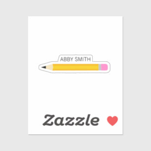 Modern Simple Pencil Kid Water Bottle Vinyl
