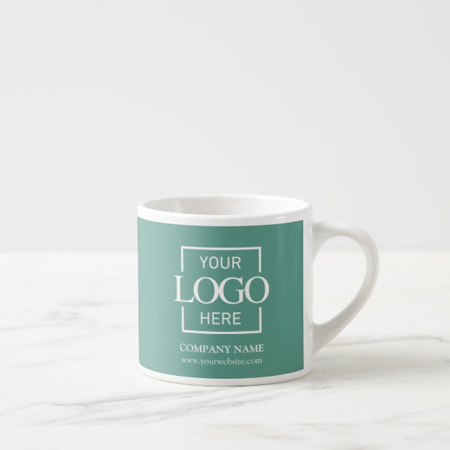 Modern Simple Personalized Company Branding Logo Espresso Cup (Right)