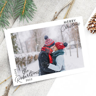 Modern Simple Photo Christmas Card