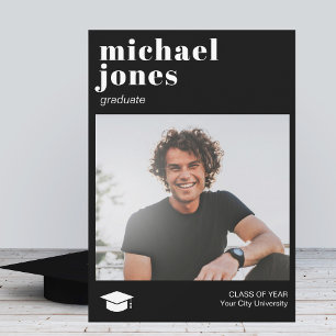 Modern simple photo graduation announcement