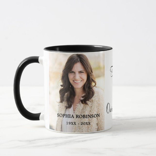 Modern Simple Photo Memorial Keepsake Coffee Mug (Left)