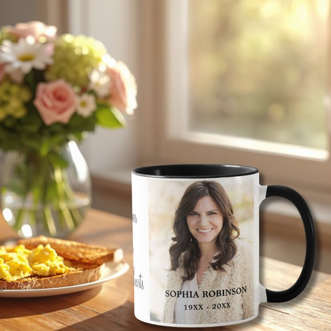 Modern Simple Photo Memorial Keepsake Coffee Mug (Creator Uploaded)