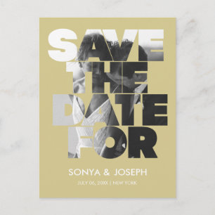 Modern Simple Photo Save the Date Invitation Postcard