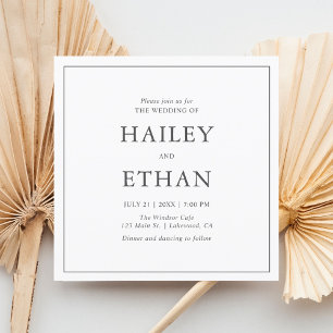 Modern Simple Photo Wedding Invitation