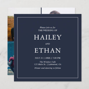 Modern Simple Photo Wedding Invitation