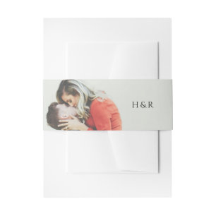 Modern Simple Photo Wedding Invitation Belly Band