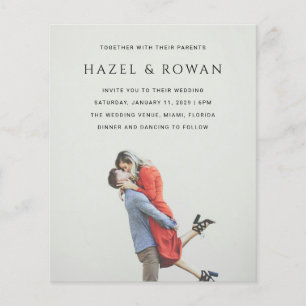 Modern Simple Photo Wedding Invitation Flyer