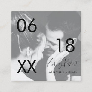 Modern Simple Photo Wedding RSVP Enclosure Card