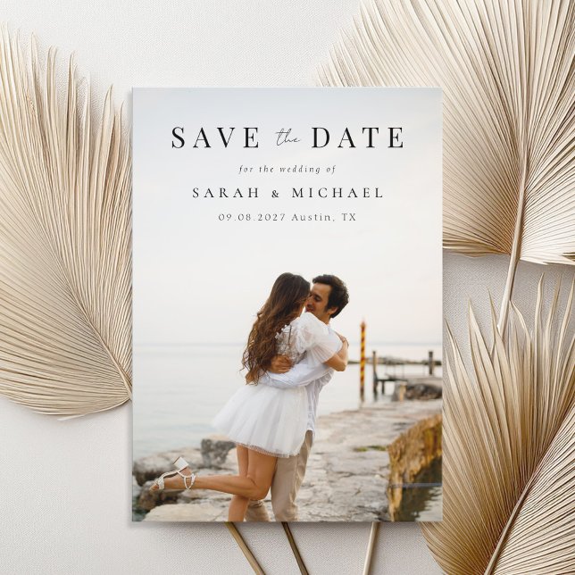 Modern Simple Photo Wedding Save The Date (Creator Uploaded)