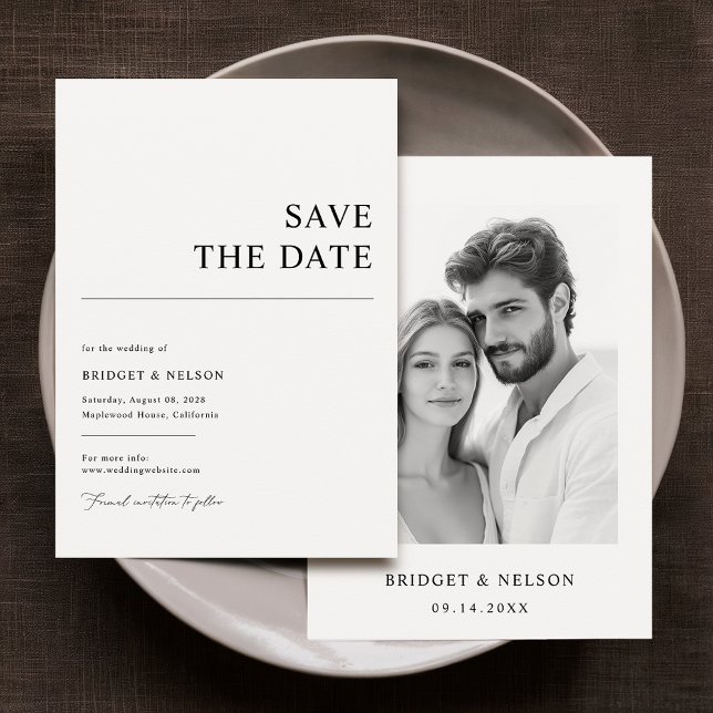 Modern Simple Photo Wedding Save The Date (Creator Uploaded)
