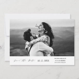Modern simple photo Wedding Save The Date