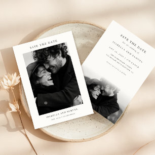 Modern Simple Photo Wedding Save the Date Invitation
