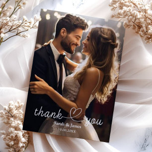 Modern Simple Photo  Wedding Thank You